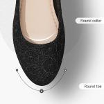 Comfortable Black Round Toe Ballet Flats for Women