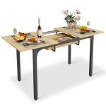 Extendable Dining Table with Hidden Storage for 6