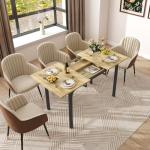 Extendable Dining Table with Hidden Storage for 6