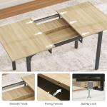Extendable Dining Table with Hidden Storage for 6