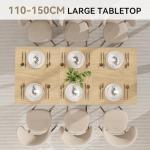 Extendable Dining Table with Hidden Storage for 6