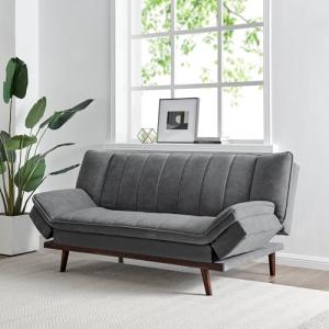 Bravich Grey Velvet Sofa Bed - Space Saving Solution