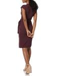 Plus Size Classic Cap Sleeve Wrap Dress - Burgundy