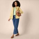 Beige Faux Leather Ballet Flats for Women