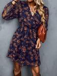 CUPSHE Floral Mini Dress with Peasant Sleeves