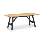 Julian Bowen Hockley Black and Oak Dining Table