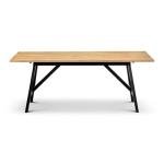 Julian Bowen Hockley Black and Oak Dining Table