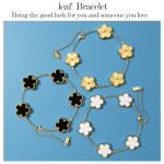 Trendy 18K Gold Plated Clover Bracelet Set