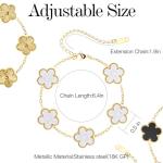 Trendy 18K Gold Plated Clover Bracelet Set