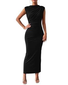 BTFBM Women's Elegant Sleeveless Bodycon Maxi Dress