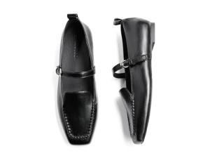 Coutgo Women's Comfortable Black Ballet Flats Size 8