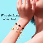 Trendy 18K Gold Plated Clover Bracelet Set