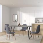 Quebec Wave Edge Dining Table in Concrete Finish