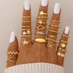 68-Piece Gold Jewelry Set for Women