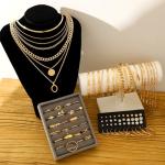 68-Piece Gold Jewelry Set for Women