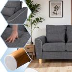 Hroth Dark Grey 3-Seater Comfortable Fabric Sofa