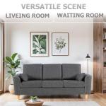 Hroth Dark Grey 3-Seater Comfortable Fabric Sofa