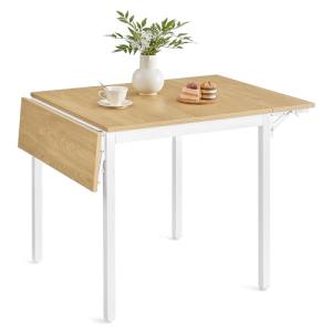 VASAGLE Drop Leaf Folding Dining Table for Small Spaces