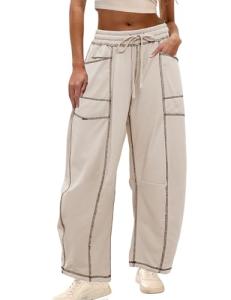 Athlisan Women's Baggy Wide Leg Lounge Pants