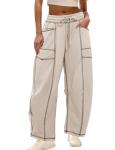 Athlisan Women's Baggy Wide Leg Lounge Pants