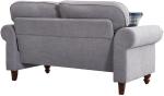 Stylish Grey 2-Seater Sofa with Accent Pillows