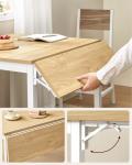 VASAGLE Drop Leaf Folding Dining Table for Small Spaces