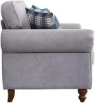 Stylish Grey 2-Seater Sofa with Accent Pillows
