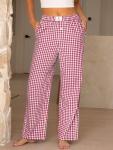 Cute Comfy Striped Gingham Pajama Pants for Women