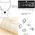 47-Piece Silver Jewelry Set for Women