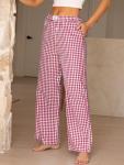 Cute Comfy Striped Gingham Pajama Pants for Women