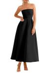 PRETTYGARDEN Elegant Strapless Summer Cocktail Dress