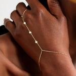 Gold-Plated Hand Chain Bracelets Set for Women