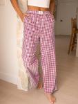 Cute Comfy Striped Gingham Pajama Pants for Women