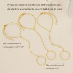 Gold-Plated Hand Chain Bracelets Set for Women