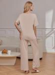 Ekouaer Women’s Comfy Lounge Set - Beige