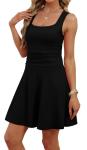OFEEFAN Summer Black Mini Dress for Women