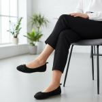 Comfortable Black Flats with Bowknot for Women