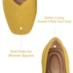 Maqixz Women's Square Toe Ballet Flats with Strap