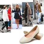 Comfortable PU Leather Ballet Flats for Women