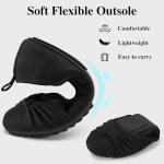 Comfortable Black Flats with Bowknot for Women