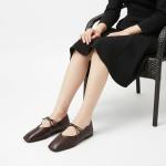 VorisVina Cute Lace Up Square Toe Ballet Flats