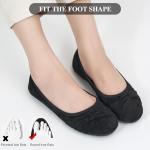 Comfortable Black Flats with Bowknot for Women