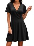 Plus Size Women's Casual Spring Wrap Dress