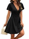 Plus Size Women's Casual Spring Wrap Dress