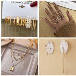65 Pcs Gold Jewelry Set for Women