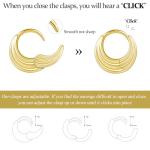 14K Gold Plated Huggie Hoop Earrings Set