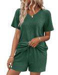 Ekouaer Women’s Short Sleeve Lounge Pajama Set