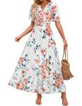 ZESICA Women's Floral Boho Maxi Dress