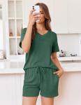 Ekouaer Women’s Short Sleeve Lounge Pajama Set