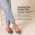 Amazon Essentials Women's Black Faux Leather Flats